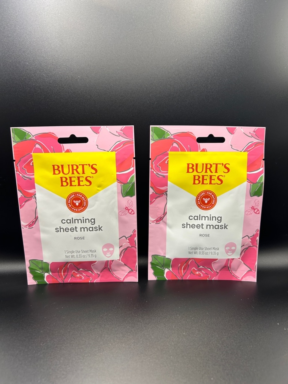 Burt's Bees Rose Calming Sheet Mask Set of 2